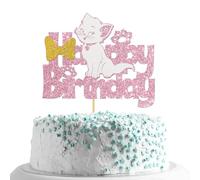 Decoracion Tartas Cumpleaños Gatitos, Happy Birthday Cake Topper, decoración cumpleaños gatos, decoracion tartas cumpleaños, para Amantes de los Gatos, temática de Baby Shower (B)