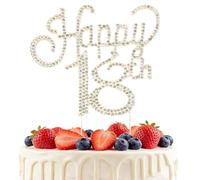 Decoracion Torta 18 Cumpleaños Happy 18th Birthday Decoración Purpurina Oro 18 Años Pastel Topper Feliz Cumpleaños Aniversario Productos para Niña Niño Adolescentes Fiestas