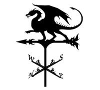 Decoración Veleta de Viento Veleta Montaje Jardín Decoración de Patio, Estaca de Jardín Veleta Herramienta de Medición Profesional Patio Granja Fácil de Montar - Dragón