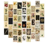 Decoración vintage para decoración de habitación vintage, 100 imágenes para decoración de habitación, estética, vintage, kit de collage de pared, imágenes estéticas para decoración de pared vintage,