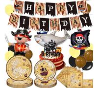 decoración vintage pirata para cumpleaños infantiles decoración pirata