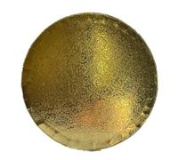 Decoraciondulce - Pk de 5 Bases Redondas de 1.2 Cm. Altura (30cm Oro)
