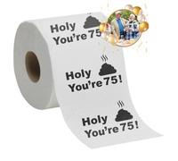 Decoraciones 75 de cumpleaos papel higinico para hombres y mujeres - Diseo divertido Novela Gran regalo de mordaza hilarante - ecolgico Ultra Sof