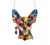 Decoraciones acrílicas en forma de perro para espacios interiores y exteriores, diseño realista de perro que mejora tu jardín y hogar (estilo 2)