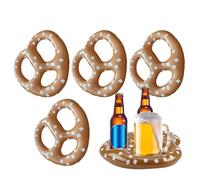 Decoraciones Bretzel - PVC 38cm 5 piezas | Decoración de fiesta Oktoberfest con globos inflables, suministros de festivales vibrantes para eventos escolares de cumpleaños, Navidad | Decoraciones
