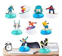 Decoraciones Centrales De Esquí De Abeja | 9 Artículos Decorativos Sobre El Tema De Los Deportes De Invierno - Piezas Centrales De Esquí De Invierno Para Mesas | Para El Hogar Mesa La Oficina La