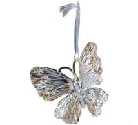 Decoraciones colgantes acrílicas festivas con brillo de purpurina, perfectas para árbol de Navidad y coronas navideñas, varias formas, incluyendo campana de copo de nieve (C)