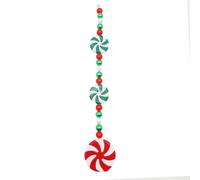 Decoraciones colgantes de bastón para árboles, juego de 10 adornos alegres perfectos para la temporada (verde)