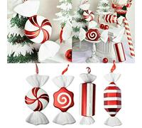 Decoraciones Colgantes del Caramelo, Colgante Material Rojo del Caramelo de la Navidad del PVC de los 32cm para el árbol (Colores Variados #24)
