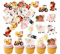 decoraciones comestibles de granja para cupcakes pasteles muffins postres alimentos en celebraciones baby shower y fiestas accesorios