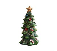 Decoraciones compactas de resina para árbol de Navidad para escritorio de vacaciones y uso en estantes, captura la temporada (grande)