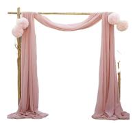 Decoraciones con cortinas para bodas, Tela drapeada 2 uds. Cortinas transparentes de gasa con arco boda, telón fondo multicolor, varios tamaños(Dirty Pink,2pcs 70x300cm)