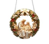 Decoraciones Cristianas De Navidad - Navidad Cristiana 2D Acrílicos,Colgante Del Sol De Belén Para Recuerdo Católico, Para Mujeres Y Hombres, Hogar, Coche, Dormitorio Y Ventana