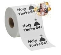 Decoraciones de 64 cumpleaos papel higinico para hombres y mujeres - Diseo divertido Novela Gran regalo de mordaza hilarante - ecolgico Ultra sua