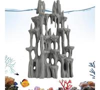 Decoraciones de acuario, multicapa, decoración de recinto de reptiles para anfibios, hábitat de escalada, araña, camarón, leopardo, serpiente y tortuga