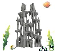 Decoraciones de Acuario: Naturales para terrario, decoración de Tanque de Reptiles Multicapa con Textura Realista, Accesorios de Mejora del hábitat, características de Escalada y ocultación