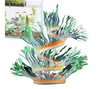 Decoraciones de acuario, realista que en la oscuridad, anémona de silicona suave coral para peceras, hogar, paisajismo de acuarios interiores, decoración de amigos y familiares, seguro y