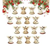 Decoraciones de Ángel - Colgantes de Madera en Forma de Ángel 2D - 16 Piezas Figura | Para Coronas Pared Puerta Chimenea Coche Estante Gabinete Salón Dormitorio