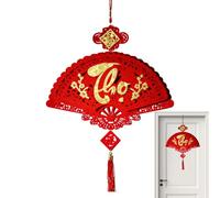 Decoraciones de Año Nuevo Lunar, colgante chino de buena suerte 2026, decoraciones de pared rojas y doradas con diseño, decoración de vacaciones, accesorio de festival, juego de decoración lunar para