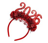 Decoraciones de Año Nuevo - Tocados con purpurina con número 2026, tocado brillante para selfies de Año Nuevo, para eventos festivos, disfraces, cabina, hogar, aula, interior, adultos y mujeres