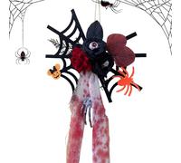Decoraciones de araña - 50x31cm Halloween Spider, Decoración Web Spiders, decoraciones de casa embrujadas con cráneo | Halloween Funny Dark Haided House for Window Wall Festival de la Puerta Exterior