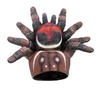 Decoraciones de arañas gigantes de Halloween: material de PVC, tamaño de 21x10 cm, araña realista gigante, juguete falso de spid eros, títere de mano realista | Títeres de mano para decoraciones de fi