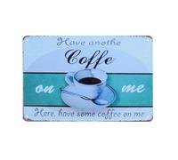 Decoraciones de barra de café, decoración de pared de metal, letrero de metal, póster de pared de café,