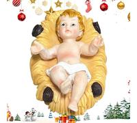 Decoraciones de belene, de belén - Escultura de vacaciones Jesús Decoración de Escritorio,Decoración navideña, pequeño Jesús coleccionable para Navidad, vacaciones