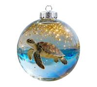 Decoraciones de bolas de Navidad - Juego de de animales acrílicos 3D, decoración de árbol de vida silvestre, colección de vacaciones de criaturas del bosque Oceaan para jardín, patio