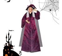 Decoraciones de brujas al aire libre - bruja de arrastrar con ojos brillantes, accesorios de miedo para la fiesta del Jardín de Jardín embrujado