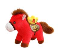 Decoraciones De Caballo Para El Año Nuevo Chino | Muñeca de Animal Chino Cartoon Suave Lindo,Juguetes Peluche Caballo - para Hogar Sofás Estanterías Mesas de Comedor Escuelas Oficinas Cafeterías Tiend