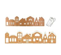 Decoraciones De Casa De Pueblo Genéricas de Especias - Guirnaldas Luminosas Plegables, Expositor De Village De, Decoración De Vacaciones Resistente, Acento Festivo Especial | Artículo De Decoración