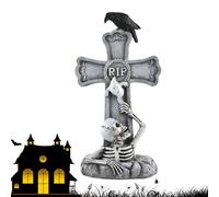 Decoraciones De Cementerio para Halloween,Monumentos Funerarios Decoración Cementerio | Estelas Miniaturas Decorativas De Miedo para Jardín Al Aire Libre Fiesta Cerca Artesanía