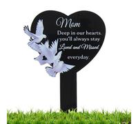Decoraciones De Cementerio: Placa De Sentimiento De Hierro, Diseño Amoroso Hueco, Estaca De Patio De Duelo | Regalos De Condolencia Funeraria, Conmemorativo Duradero Al Aire Libre Para Seres Qu
