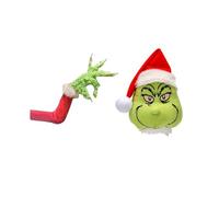 Decoraciones De Cuerpo De Grinch LadróN De Navidad Juegos De áRbol De Adorno De Brazo Y Cabeza Brazo De Felpa De Arpillera De Grinch para Interiores para Chimenea Puerta Ventana Decoracion Navidad