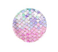 Decoraciones de cumpleaños de sirena,paquete de 32 platos de papel para baby shower,suministros de fiesta de sirena bajo el mar,platos para fiestas de cumpleaños de sirenas y princesa (7 pulgadas)
