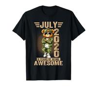 Decoraciones de cumpleaños del 6 de Julio para Hombre, 6 años 2020, 6º Oso de Peluche Camiseta