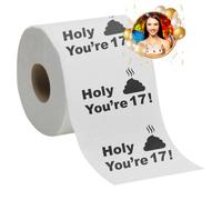 Decoraciones de cumpleaos nmero 17 Papel higinico para hombres y mujeres - Diseo divertido Novela Gran regalo de mordaza hilarante - ecolgico Ul