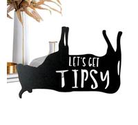 Decoraciones de de madera, Let's Get Tipsys, de escritorio creativos para decoración de pared, decoración de pared, figura de de Navidad para colegas, familiares y