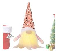 Decoraciones de duendes de Navidad, peluche alimentado por pilas de 30 cm | Con lentejuelas enanas de - para Acción de Gracias, vacaciones, invierno, , casa, oficina, estante de cocina