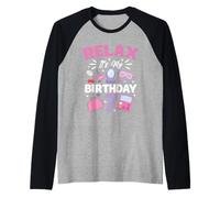 Decoraciones de fiesta de cumpleaños de spa Relax It´s Spa Fiesta de cumpleaños Camiseta Manga Raglan