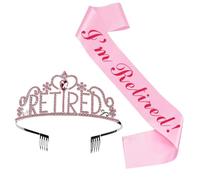 Decoraciones De Fiesta De Jubilación - Juego De Puertas De Pensión Para Mujer, Elegante Corona De Retiro | Suministros De Celebración De Piedra Miliar, Decoración De Oficinas, Celebraciones De Vaces