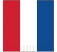 Decoraciones de fiesta francesa, 100 servilletas rojas, blancas y azules, servilletas de cóctel francesas para suministros de fiesta francesa americana, decoraciones del Día de la Independencia del 4