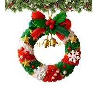 Decoraciones de ganchillo hechas a mano - Juego de adornos para árbol de Navidad, accesorios colgantes de punto para vacaciones | Adorable decoración de hilo, regalo de manualidades, decoración del