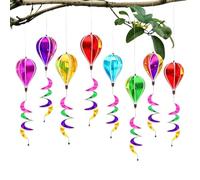 Decoraciones de globos aerostáticos | giratorio colorido - Herramienta para asustar a los pájaros colgantes plegables para exteriores | para jardín, pabellón, césped, patio, árbol, casa