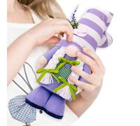 Decoraciones De Gnomos De Lavanda - 40x9,5 Cm 117 G, Figuras De Tela Rellenas, Par De Peluches Con Tema Botánico | Estante Para Sala De Estar, De Jardín, Regalo Para Amantes De Las Plantas, Sua