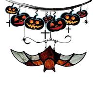 Decoraciones de Halloween coloridas - 2. de pared acrílicos para escalofriantes | Ideal para casas, dormitorios, cafés y pantallas de fiestas de Halloween | Ak estacional divertido y