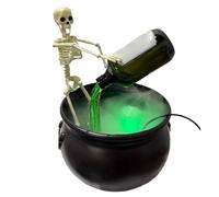 Decoraciones de Halloween de interior, Cauldron Halloween Decor with Magic Floating Potion Bottles and Difusor, Witches Bowl Hocus Pocuss Party Decoration for Spooky Vintage Home Kitchen Table