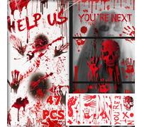 Decoraciones de Halloween Interior Ventana Pegatinas, espeluznante miedo de Halloween decoraciones la puerta al aire libre Jardín Casa Embrujada decoración la fiesta grandes decoraciones