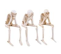 Decoraciones De Halloween - Juego De 3 Piezas De Propulsión De Figura Para De Miedo, Lienzo De Vacaciones Fotográficas Con Pantalla De Estatua De Miedo, Accesorios Esqueletos Para Salón De